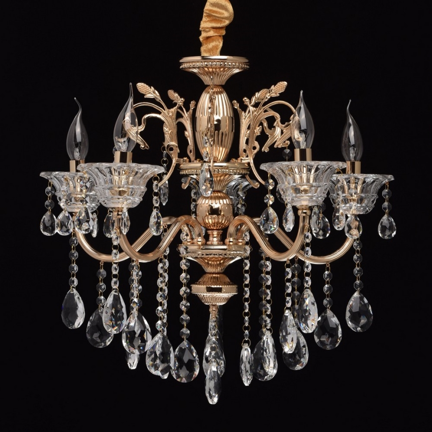 MW-LIGHT - Κρυστάλλινο πολύφωτο με σχοινί CRYSTAL 5xE14/40W/230V