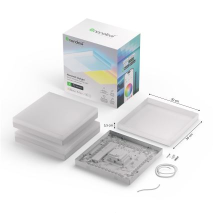Nanoleaf - ΣΕΤ 3x RGBW Φωτιστικό οροφής dimming SKYLIGHT 1xLED/18W/230V + 2xLED/16W/230V 2700-6500K Wi-Fi