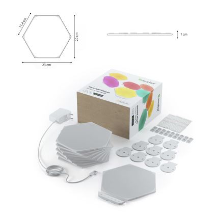 Nanoleaf - ΣΕΤ 9x LED RGB Πάνελ dimming SHAPES HEXAGON LED/2W/230V 1200-6500K Wi-Fi