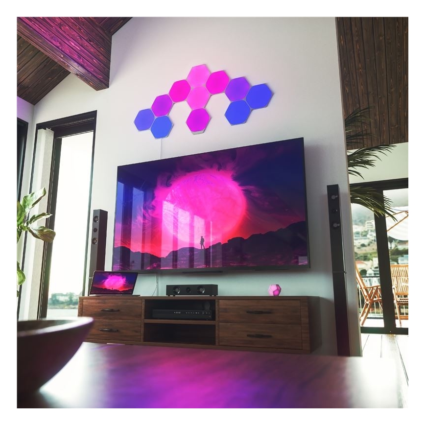 Nanoleaf - ΣΕΤ 9x LED RGB Πάνελ dimming SHAPES HEXAGON LED/2W/230V 1200-6500K Wi-Fi