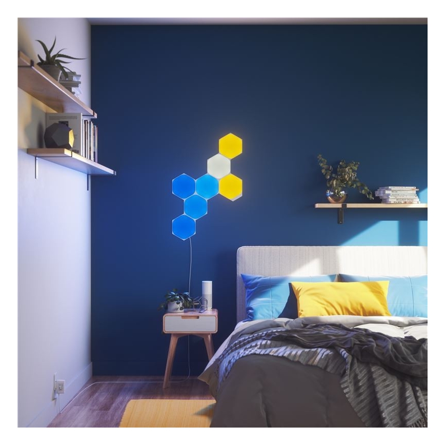 Nanoleaf - ΣΕΤ 9x LED RGB Πάνελ dimming SHAPES HEXAGON LED/2W/230V 1200-6500K Wi-Fi