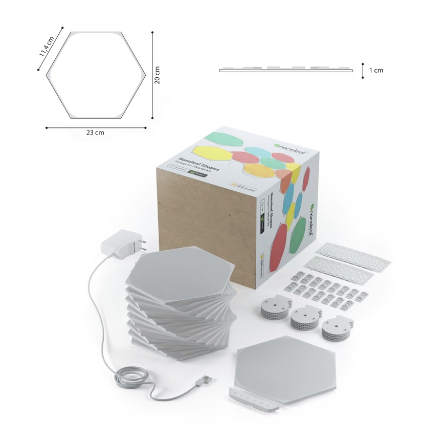 Nanoleaf - ΣΕΤ 15x LED RGB Ρυθμιζόμενο πάνελ LED/2W/230V 1200-6500K Wi-Fi