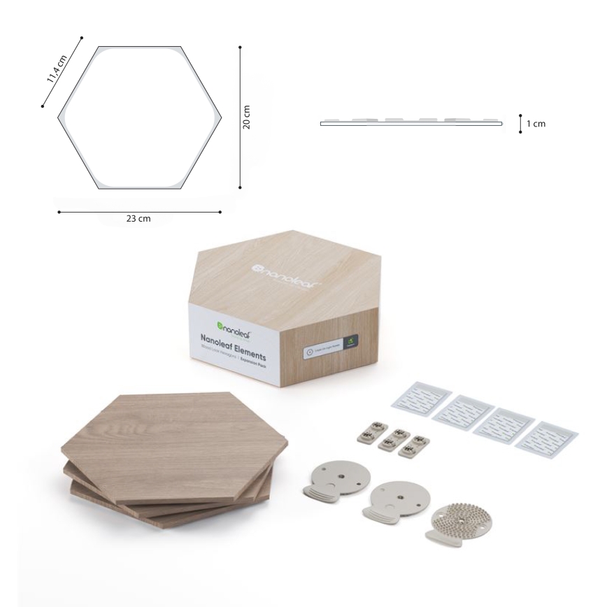 Nanoleaf - ΣΕΤ 3x  Πάνελ ντιμαριζόμενα LED HEXAGONS LED/2W/230V Wi-Fi