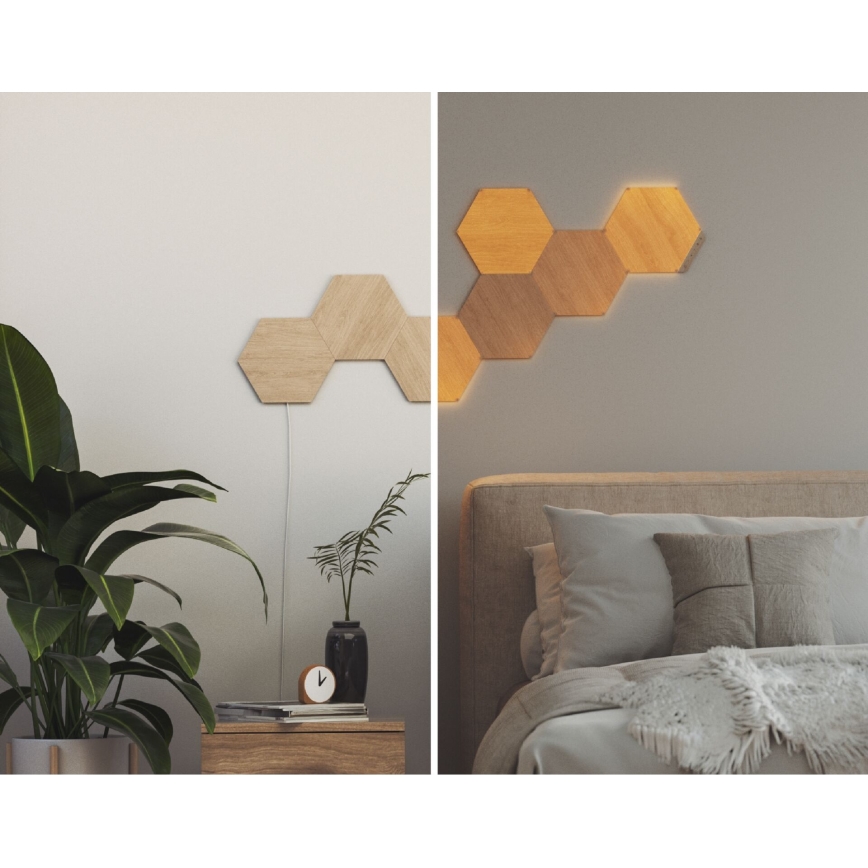 Nanoleaf - ΣΕΤ 3x  Πάνελ ντιμαριζόμενα LED HEXAGONS LED/2W/230V Wi-Fi