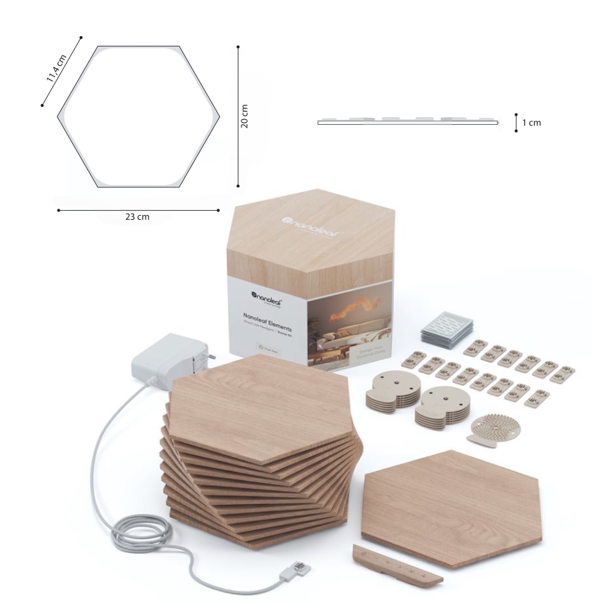 Nanoleaf - ΣΕΤ 13x Πάνελ ντιμαριζόμενα LED HEXAGONS LED/2W/230V Wi-Fi