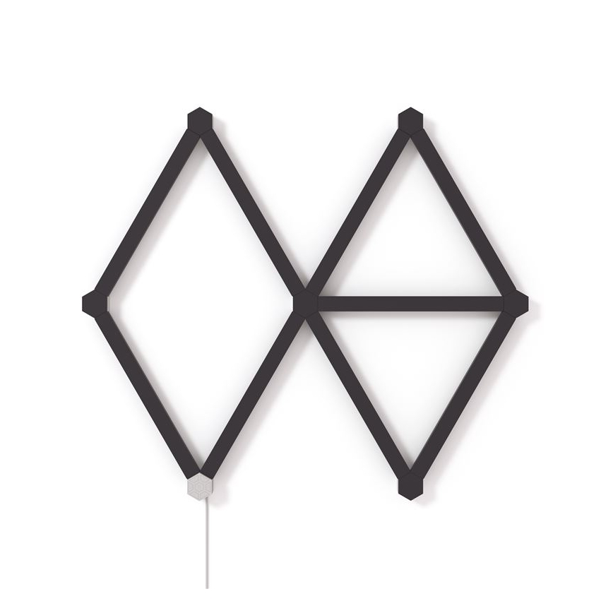 Nanoleaf NL59-0001BM-9PK - Σετ καλυμμάτων ράγας LINES 9 τμχ μαύρο ματ