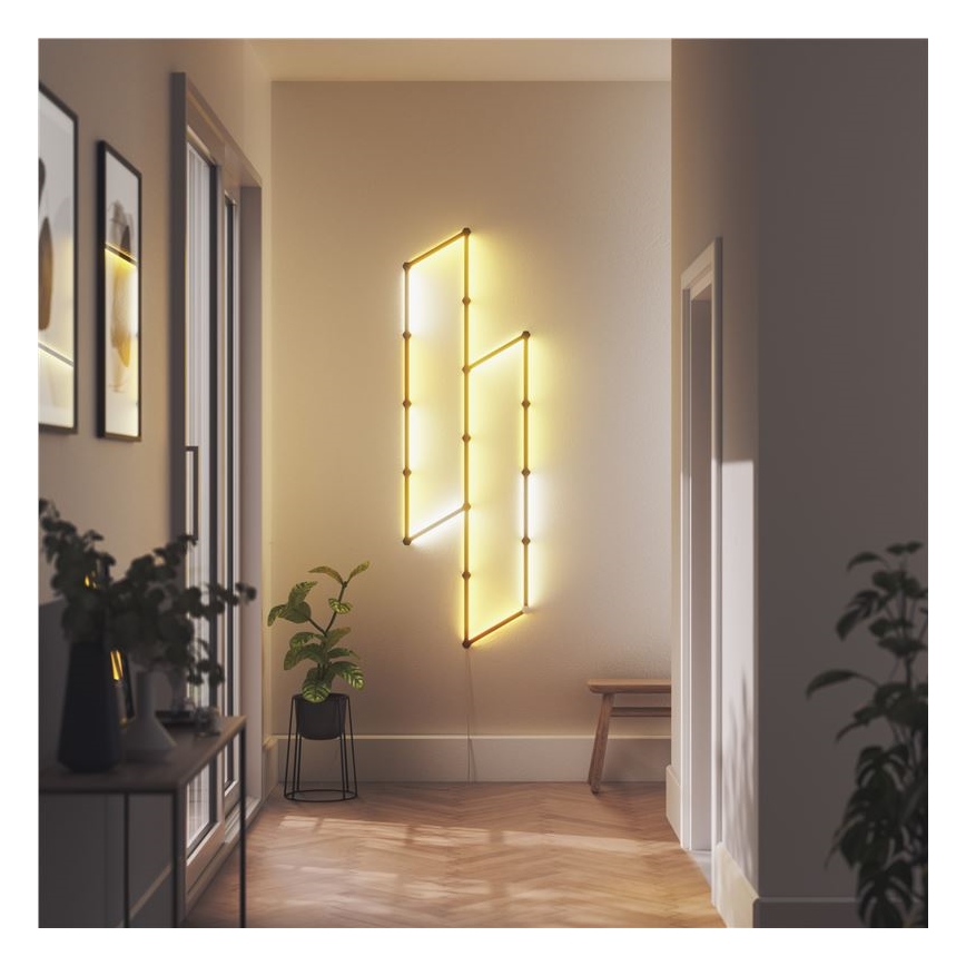 Nanoleaf NL59-0001BM-9PK - Σετ καλυμμάτων ράγας LINES 9 τμχ μαύρο ματ