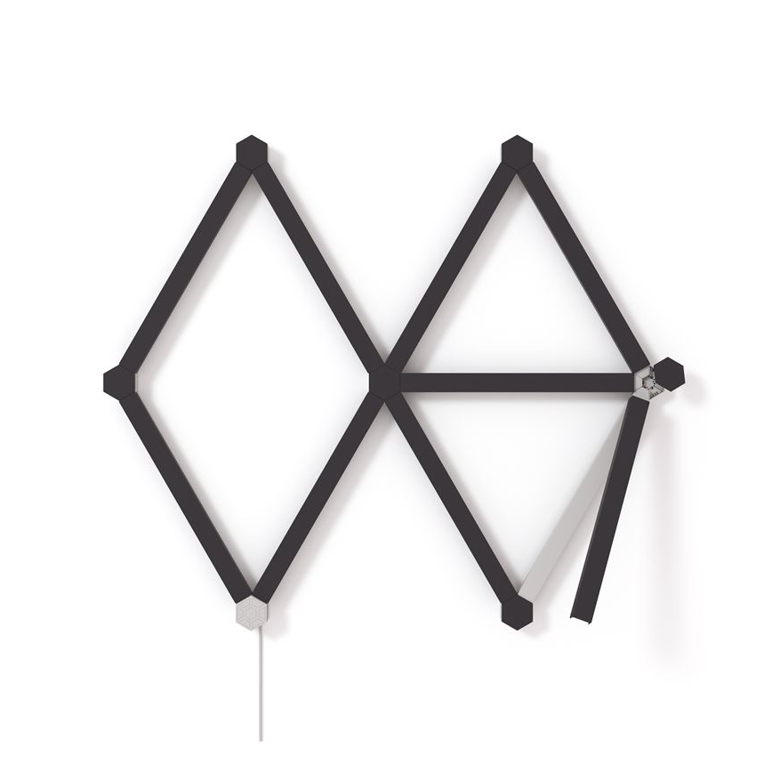 Nanoleaf NL59-0001BM-9PK - Σετ καλυμμάτων ράγας LINES 9 τμχ μαύρο ματ