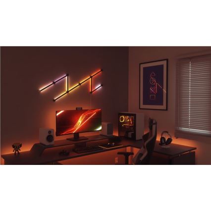 Nanoleaf NL59-0001BM-9PK - Σετ καλυμμάτων ράγας LINES 9 τμχ μαύρο ματ