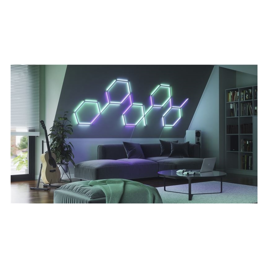 Nanoleaf - ΣΕΤ 9x LED RGBW Ράγες ντιμαριζόμενες LINES LED/2W/230V 1200-6000K Wi-Fi