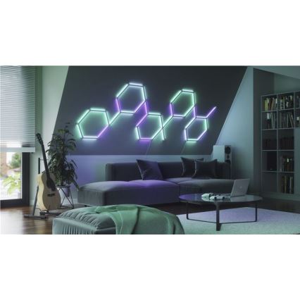 Nanoleaf - ΣΕΤ 9x LED RGBW Ράγες ντιμαριζόμενες LINES LED/2W/230V 1200-6000K Wi-Fi