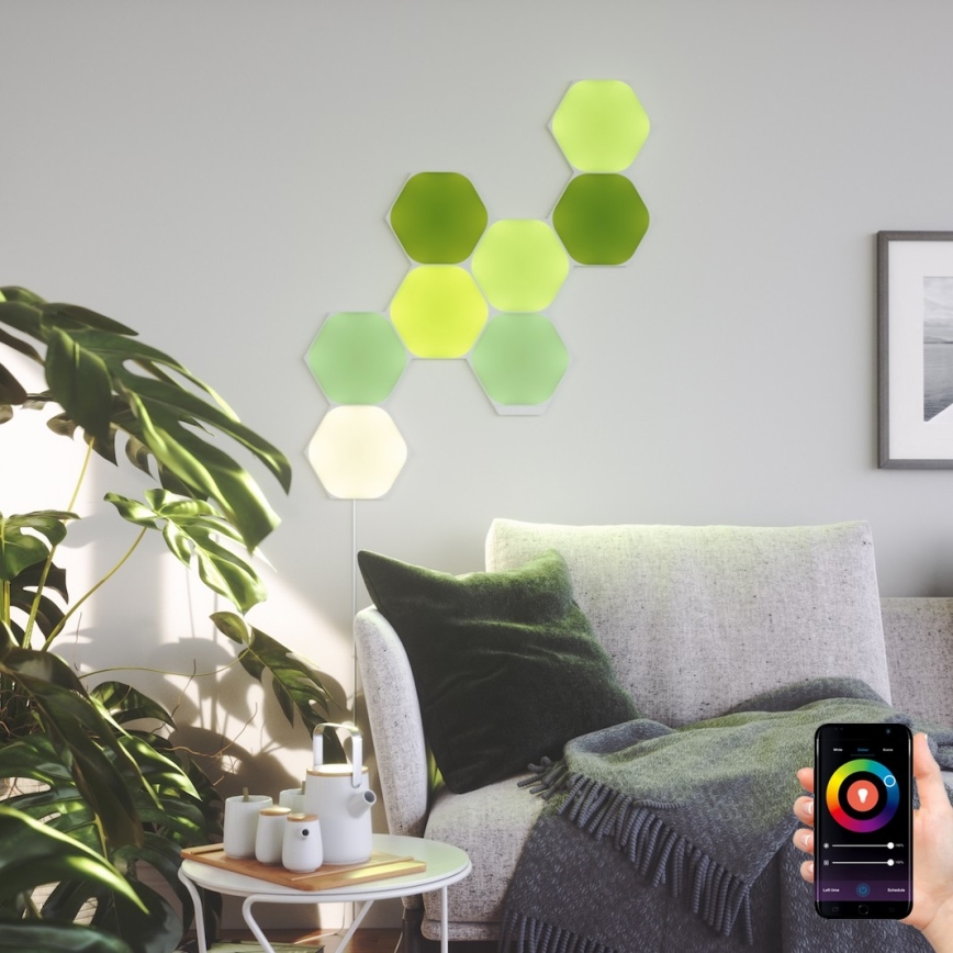 Nanoleaf - ΣΕΤ 9x LED RGB Πάνελ dimming SHAPES HEXAGON LED/2W/230V 1200-6500K Wi-Fi