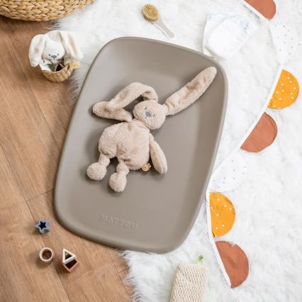 Nattou - Απαλό υπόστρωμα για αλλαξιέρα SOFTY 50x70 cm, καφέ