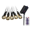 Ηλιακή αλυσίδα LED 10xLED/0,5/4,5V 12 μ 3000K IP44 1200 mAh + τηλεχειριστήριο