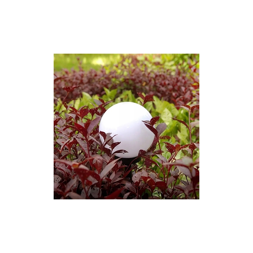 Ηλιακή λάμπα LED/1,2 V 6500 K 200 mAh διάμ. 10 cm IP44 λευκό/μαύρο