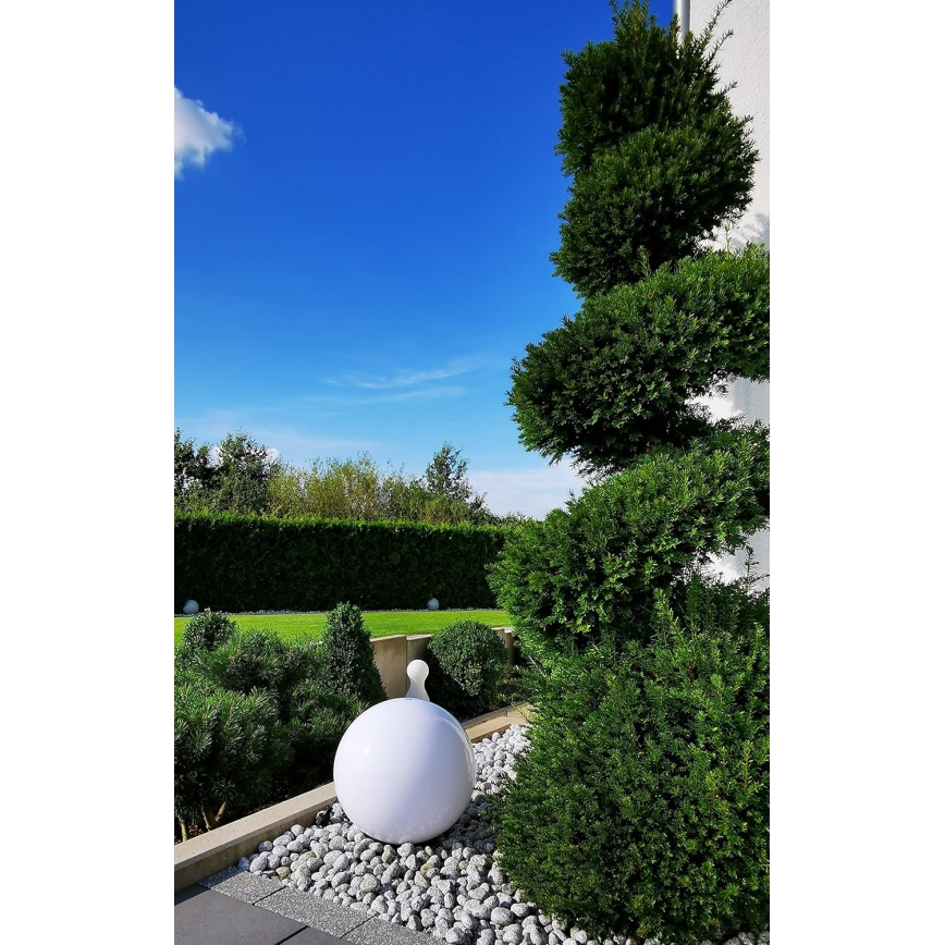 Ηλιακή λάμπα LED/1,2V 6500K 200 mAh Ø 25 cm IP44 λευκό/μαύρο