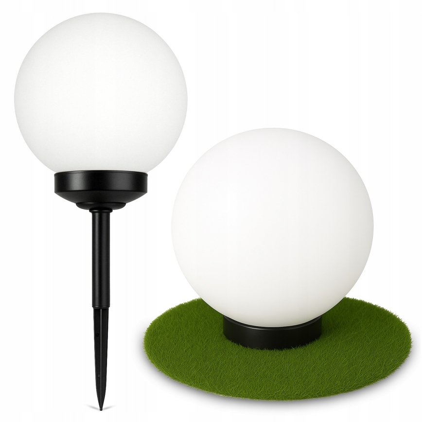 Ηλιακή λάμπα LED/1,2V 6500K 200 mAh Ø 25 cm IP44 λευκό/μαύρο