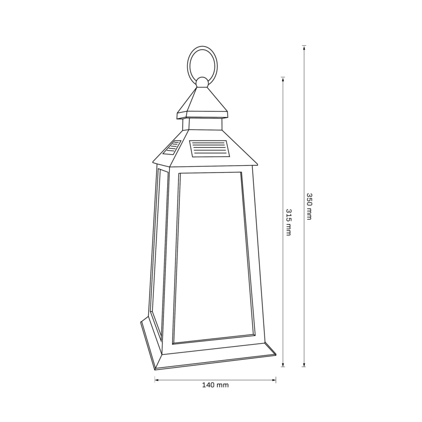 Ηλιακή λάμπα LED FENIX LED/1,2V 200 mAh IP44 μαύρο