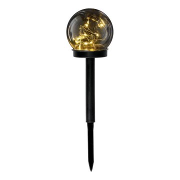 Ηλιακή λάμπα LED GLEAM LED/1,2V 3000K IP44 40 mAh φιμέ/μαύρο