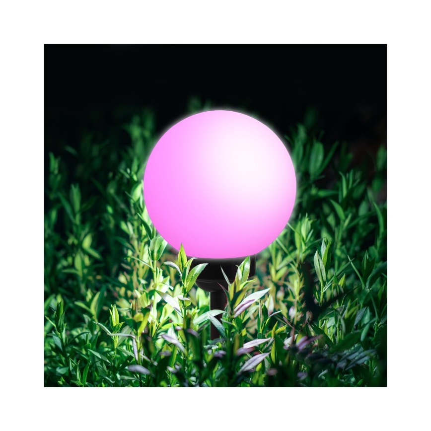 Ηλιακή λάμπα RGB LED SPHERE LED/1,2V IP44 200 mAh διάμ. 20 εκ.
