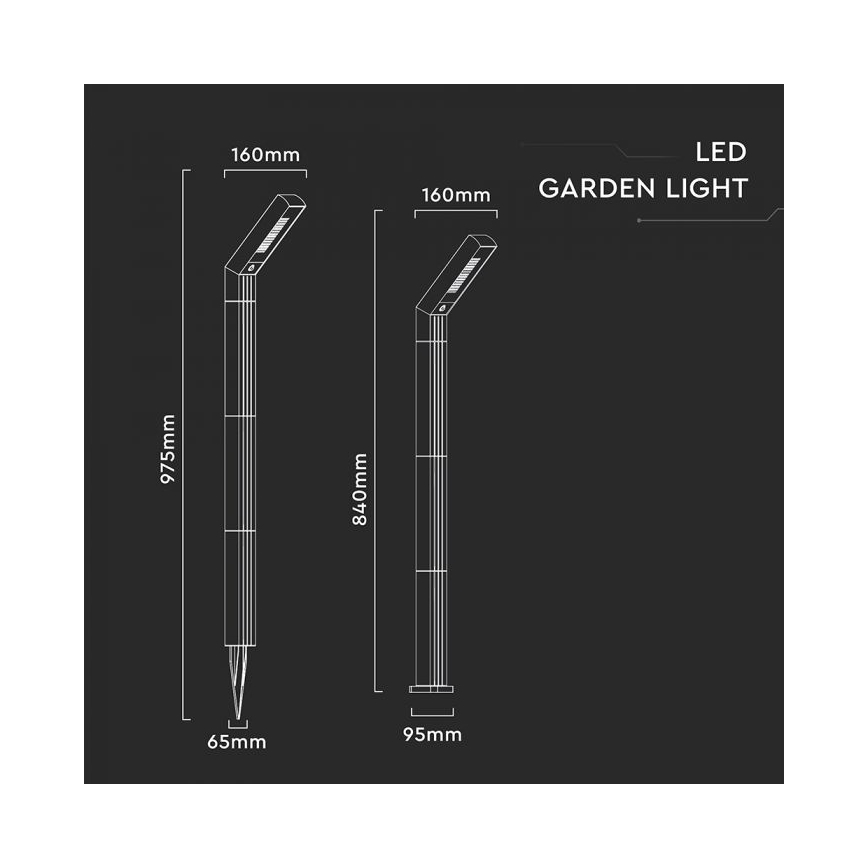 Ηλιακή LED λάμπα 2 σε 1 LED/1,5W/3,7V IP65 1500 mAh