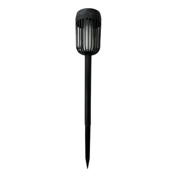 Ηλιακή LED λάμπα FLAME LED/1,2V 100 mAh 1800K 37 cm IP44 μαύρη