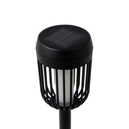 Ηλιακή LED λάμπα FLAME LED/1,2V 100 mAh 1800K 37 cm IP44 μαύρη