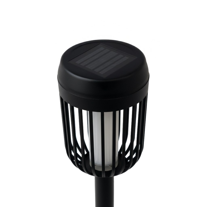 Ηλιακή LED λάμπα FLAME LED/1,2V 100 mAh 1800K 37 cm IP44 μαύρη