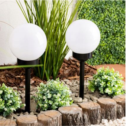 Ηλιακή LED λάμπα LED/1,2V 6500K 200 mAh Ø 15 cm IP44 λευκό/μαύρο