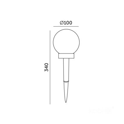 Ηλιακή LED λάμπα SPHERE LED/1,2V 4000K IP44 40 mAh διάμ. 10 cm