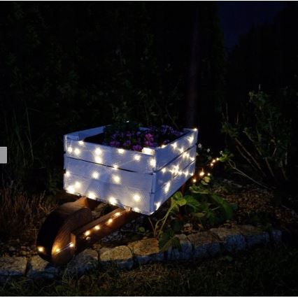 Ηλιακή διακοσμητική γιρλάντα LED 100xLED/1,2V 800 mAh 7 m IP44 μαύρη