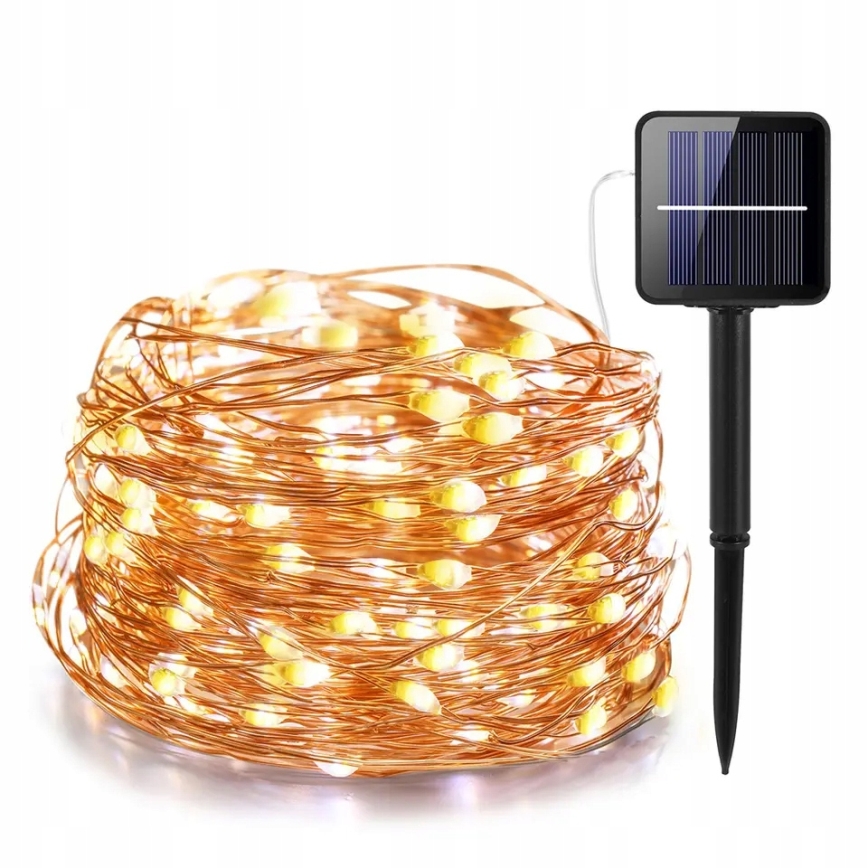 Ηλιακή διακοσμητική γιρλάντα LED 100xLED/1,2V 800 mAh 7 m IP44 μαύρη