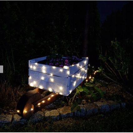 Ηλιακή διακοσμητική γιρλάντα LED 200xLED/1,2V 800 mAh 12 m IP44 μαύρη