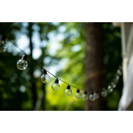 Ηλιακή διακοσμητική γιρλάντα LED 20xLED/8 λειτουργίες 500 mAh 7,6 m IP67 θερμό λευκό