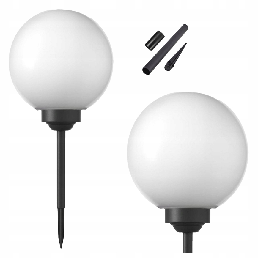 Ηλιακό φωτιστικό LED, 1,2 V, 6500 K, 200 mAh, διάμ. 20 cm, IP44, λευκό/μαύρο