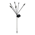 Ηλιακό φωτιστικό LED, 6 x LED, 1,2 V, 300 mAh, IP44, μαύρο
