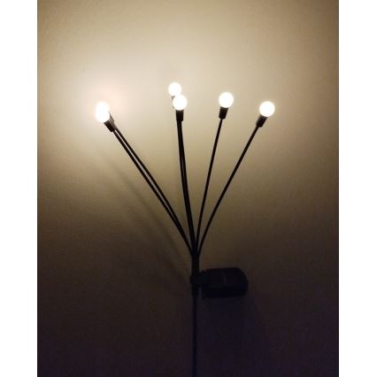 Ηλιακό φωτιστικό LED, 6 x LED, 1,2 V, 300 mAh, IP44, μαύρο