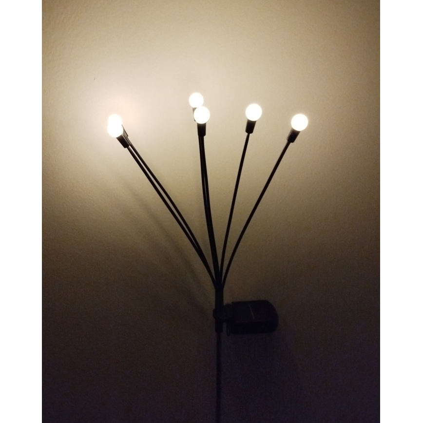 Ηλιακό φωτιστικό LED, 6 x LED, 1,2 V, 300 mAh, IP44, μαύρο