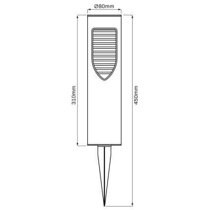 Ηλιακό φωτιστικό LED ADDIS LED/1,2V 600 mAh IP44 μαύρο