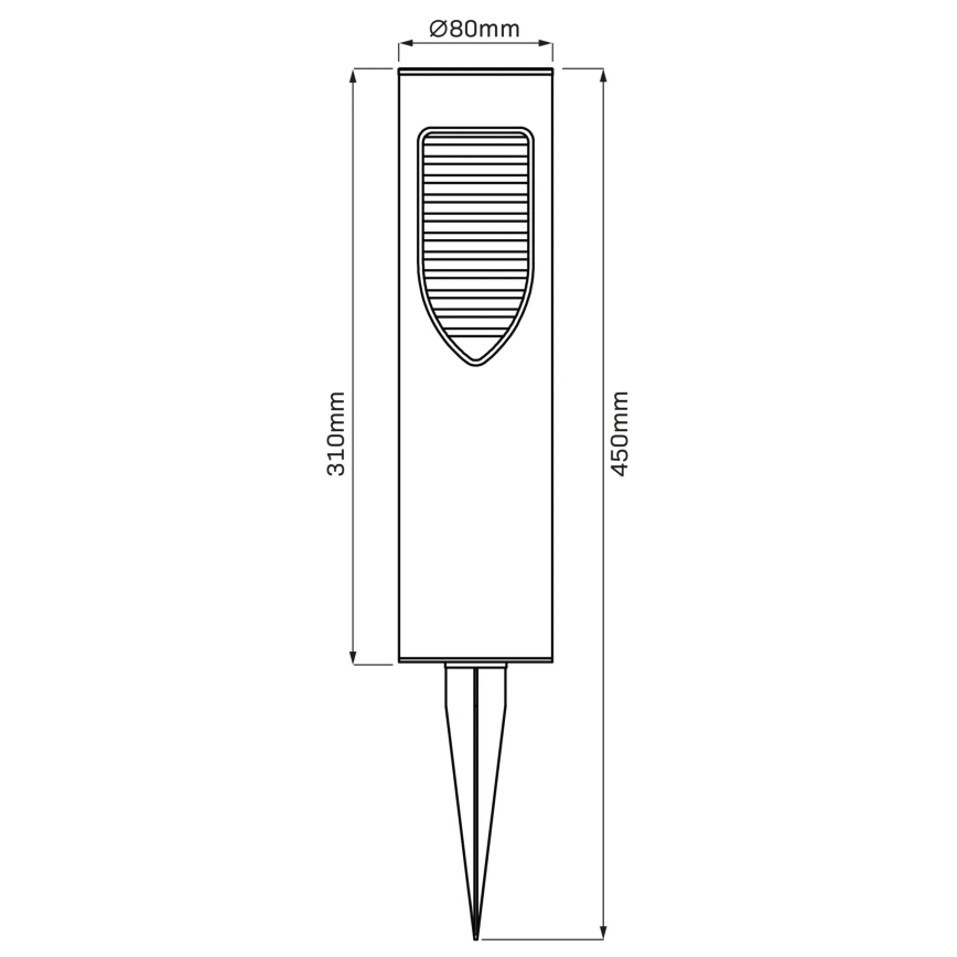 Ηλιακό φωτιστικό LED ADDIS LED/1,2V 600 mAh IP44 μαύρο
