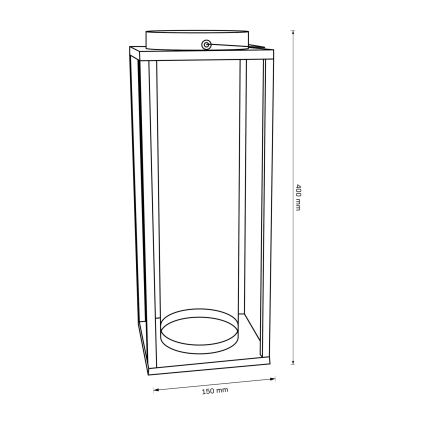 Ηλιακό φωτιστικό LED GLAMOUR LED/1,2V 600 mAh IP44 μαύρο
