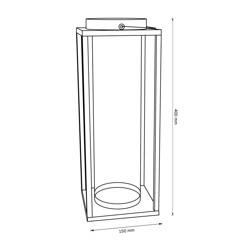 Ηλιακό φωτιστικό LED GLAMOUR LED/1,2V 600 mAh IP44 μαύρο