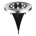 Ηλιακό φωτιστικό LED SOLLY LED/1,2V 6500K διάμ. 11,5 cm 300 mAh IP44 χρωμιωμένο