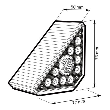 Ηλιακό φωτιστικό LED με αισθητήρα ARI LED/4,5W/3,7V 600 mAh IP44 λευκό