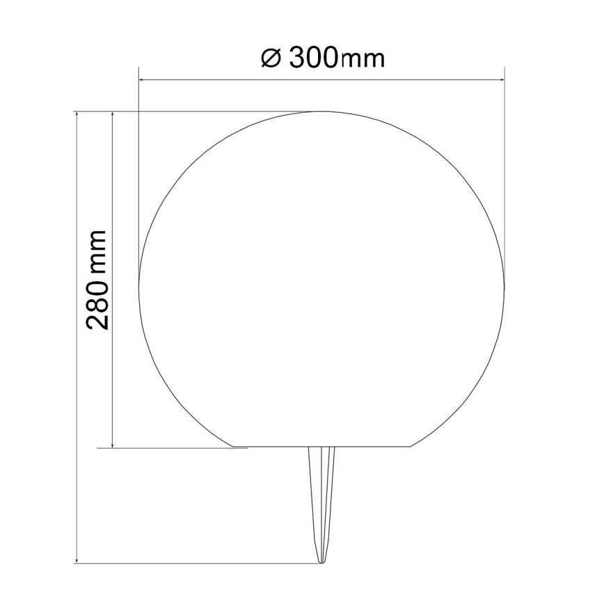 Ηλιακό LED φωτιστικό KULA LED/3,2V 3000/4000/6500K διάμ. 30 cm 600 mAh IP65 λευκό
