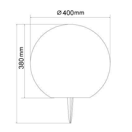 Ηλιακό LED φωτιστικό KULA LED/3,7V 3000/4000/6500K διάμ. 40 cm 2000 mAh IP65 λευκό
