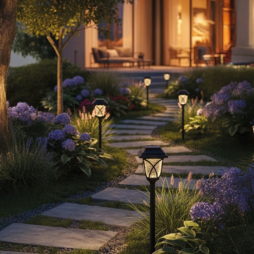 Ηλιακό LED φωτιστικό LAWN LED/1,2V 100 mAh 3000K 44 cm IP44 μαύρο