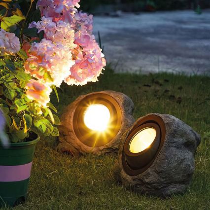 Ηλιακό LED φωτιστικό LED/1,2V 1000 mAh IP44 πέτρα