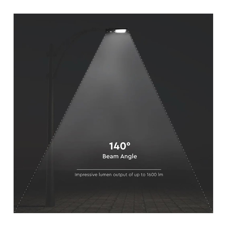 Ηλιακό LED φωτιστικό δρόμου με αισθητήρα LED/15W/7,4V 4000K IP65 10800 mAh