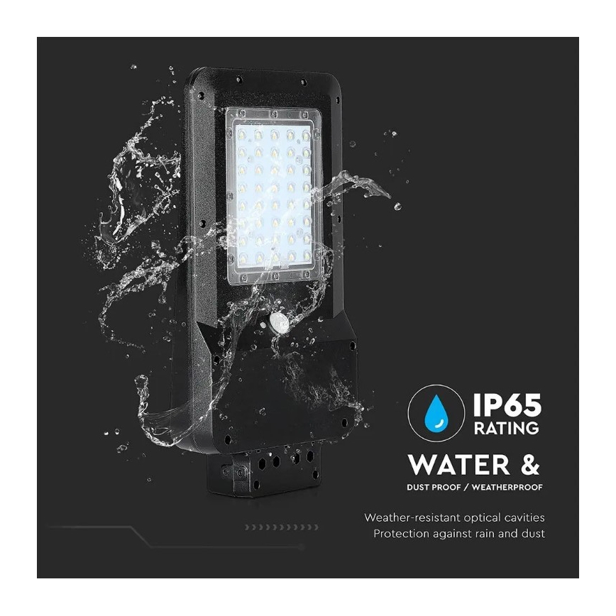 Ηλιακό LED φωτιστικό δρόμου με αισθητήρα LED/15W/7,4V 4000K IP65 10800 mAh
